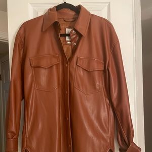 Abercrombie Vegan Leather shirt jacket